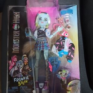 Monster High Frankie Stein Doll with Blue and Pink Outfit